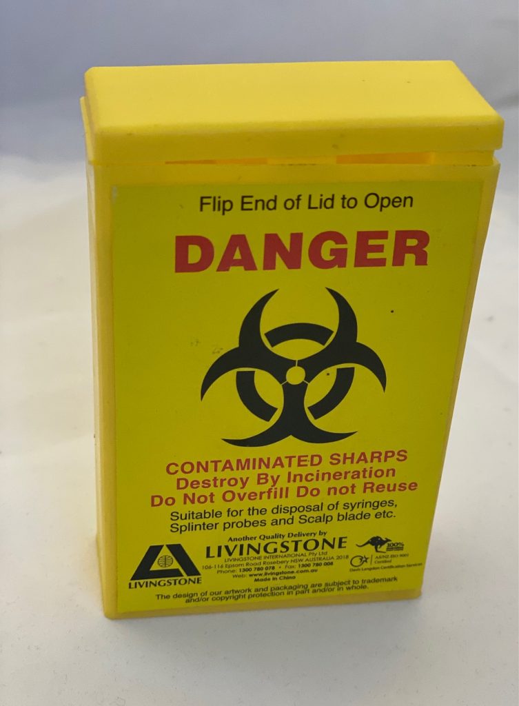 Buy Small Sharps Containers From Medical Solution>>Australiawide Shipping