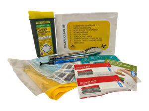 Sharps cleanup kit